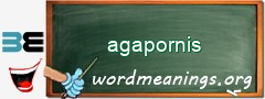 WordMeaning blackboard for agapornis